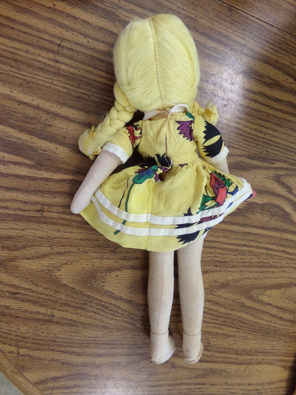 VINTAGE CLOTH DOLL WITH RUBBER FACE