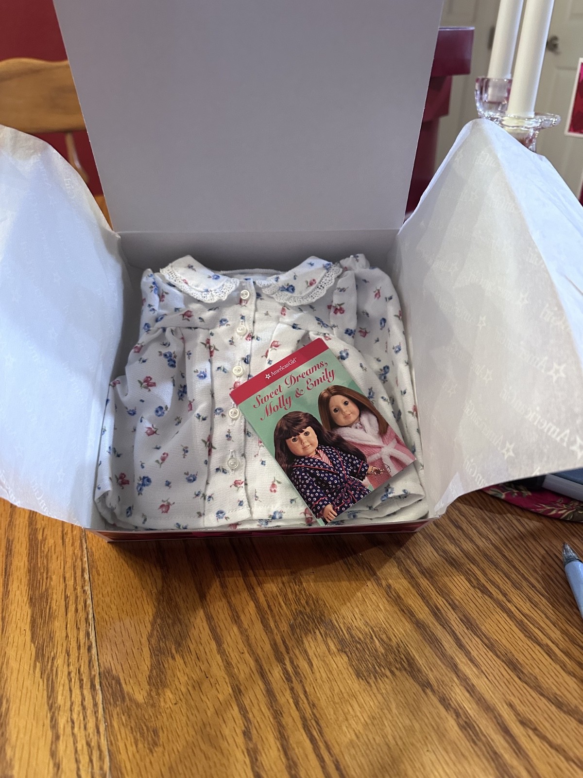 EMILY’S FLORAL FLANNEL PJ’S AMERICAN GIRL NEW IN BOX NRFB