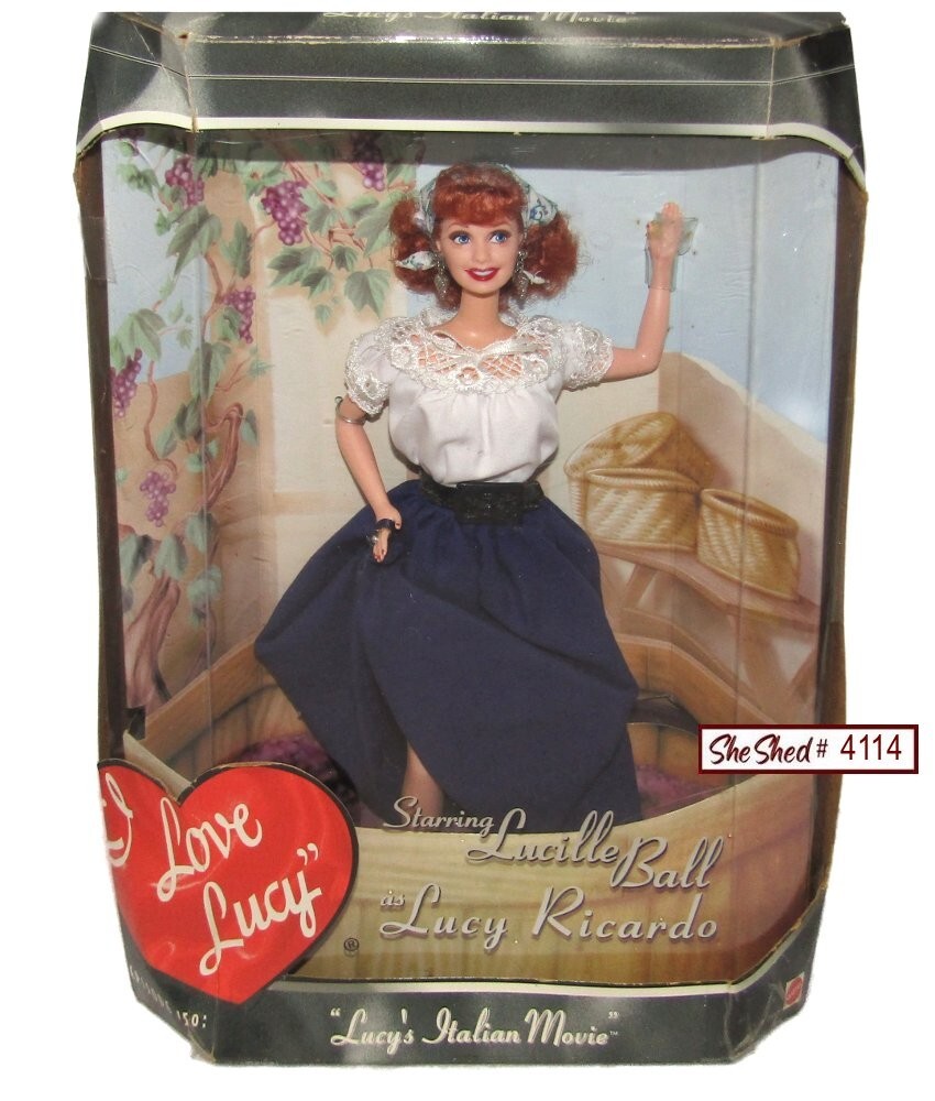 Barbie I Love Lucy Grape Stompin Doll 25527 Mattel TV Collector Damaged Box
