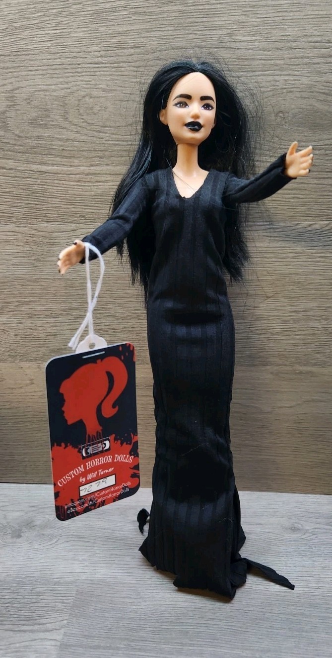 Morticia CUSTOM HORROR DOLL By Will Turner The Addams Family 12″ OOAK
