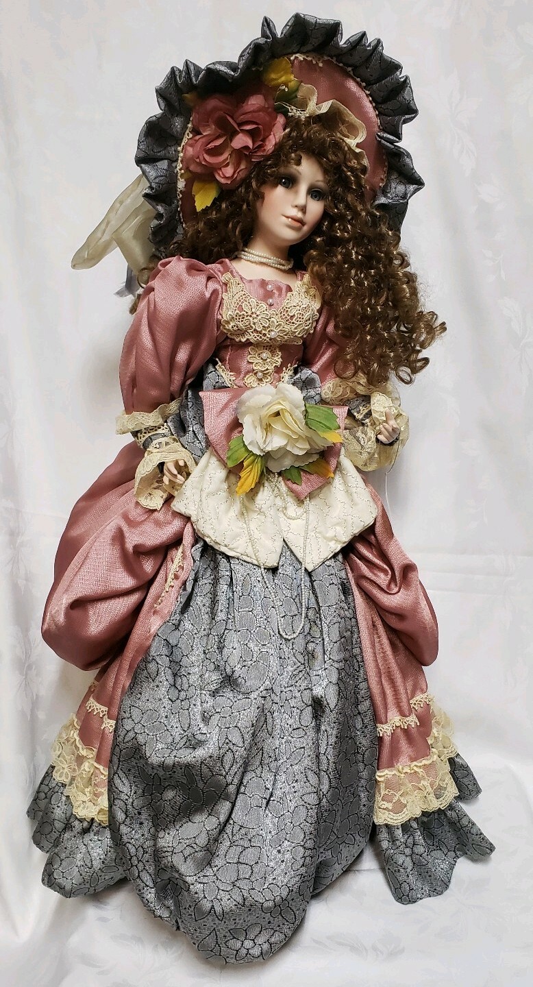 Vintage Emerald Doll Collection Victorian Porcelain Doll 28″