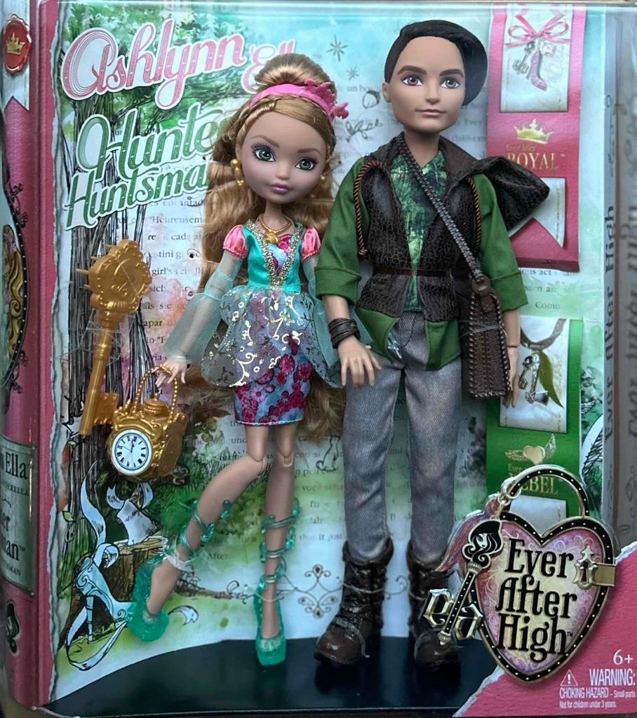 2013 Mattel Ever After High~Ashlynn Ella and Hunter Huntsman Dolls Gift Set~NFRB