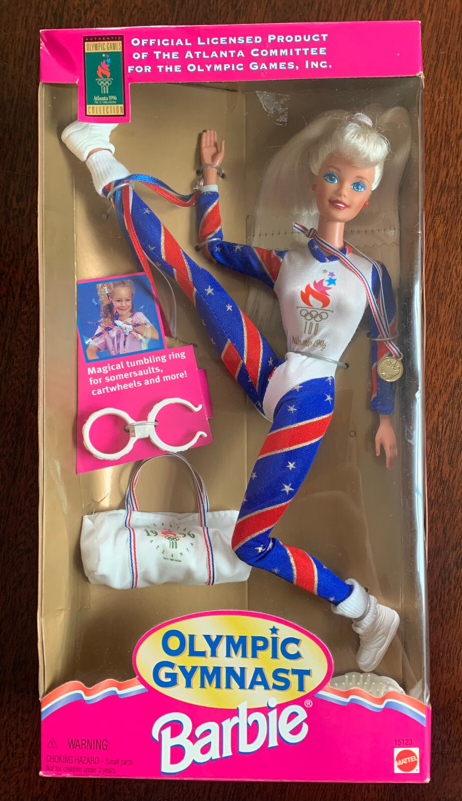 Olympic Barbie 1996 Sealed Ruth Handler Signed Inscription on Box Autograph