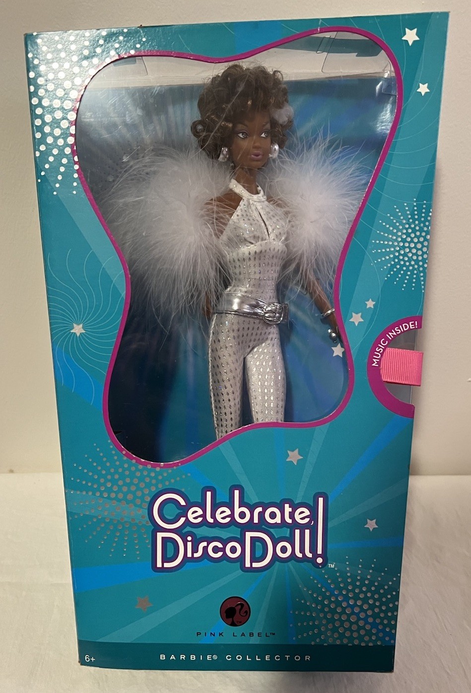 Mattel 2008 Barbie Collector Pink Label Celebrate Disco African-American Steffi