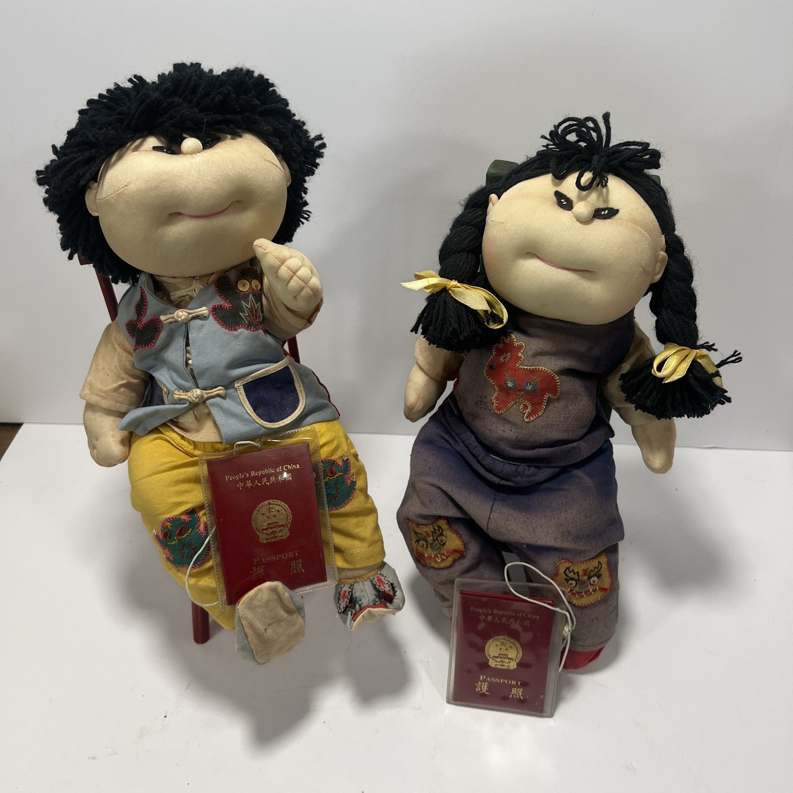 Rice Paddy Doll Startram 1985 Hong Kong Originals Lot Of Two Dolls Boy And Girl