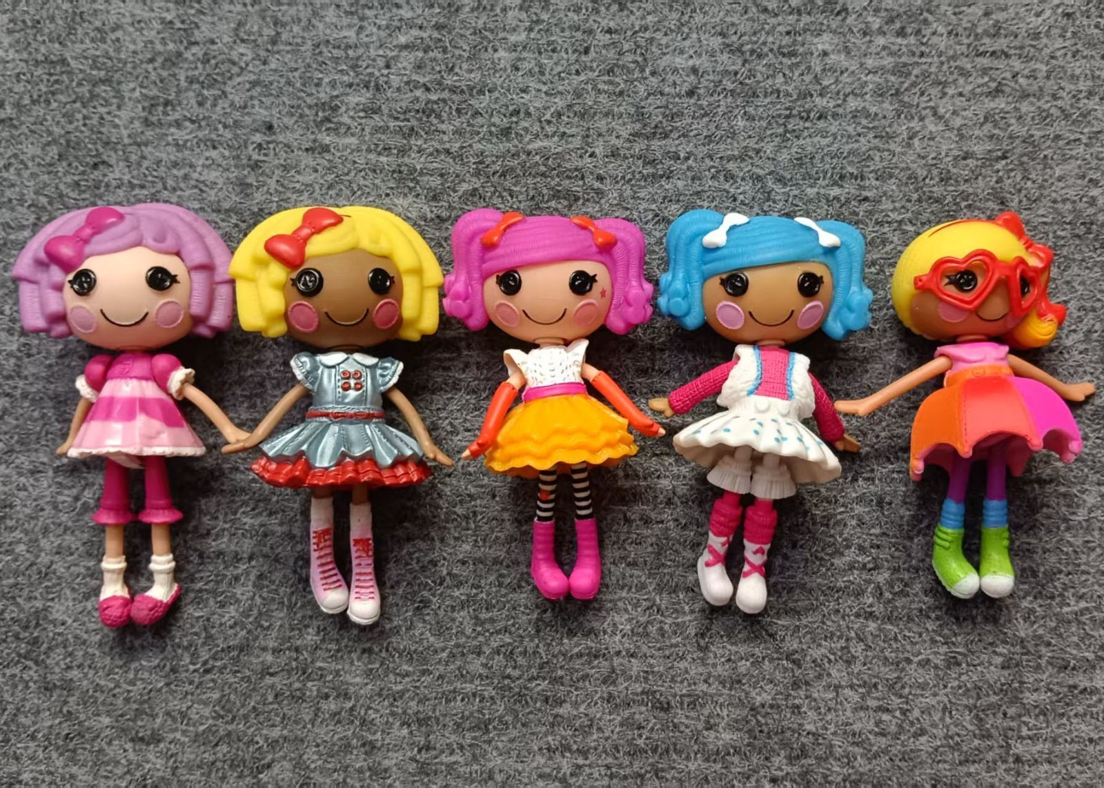 LOT OF 5 Mini Lalaloopsy Series Doll FIGURES old lost color or with painted #A1
