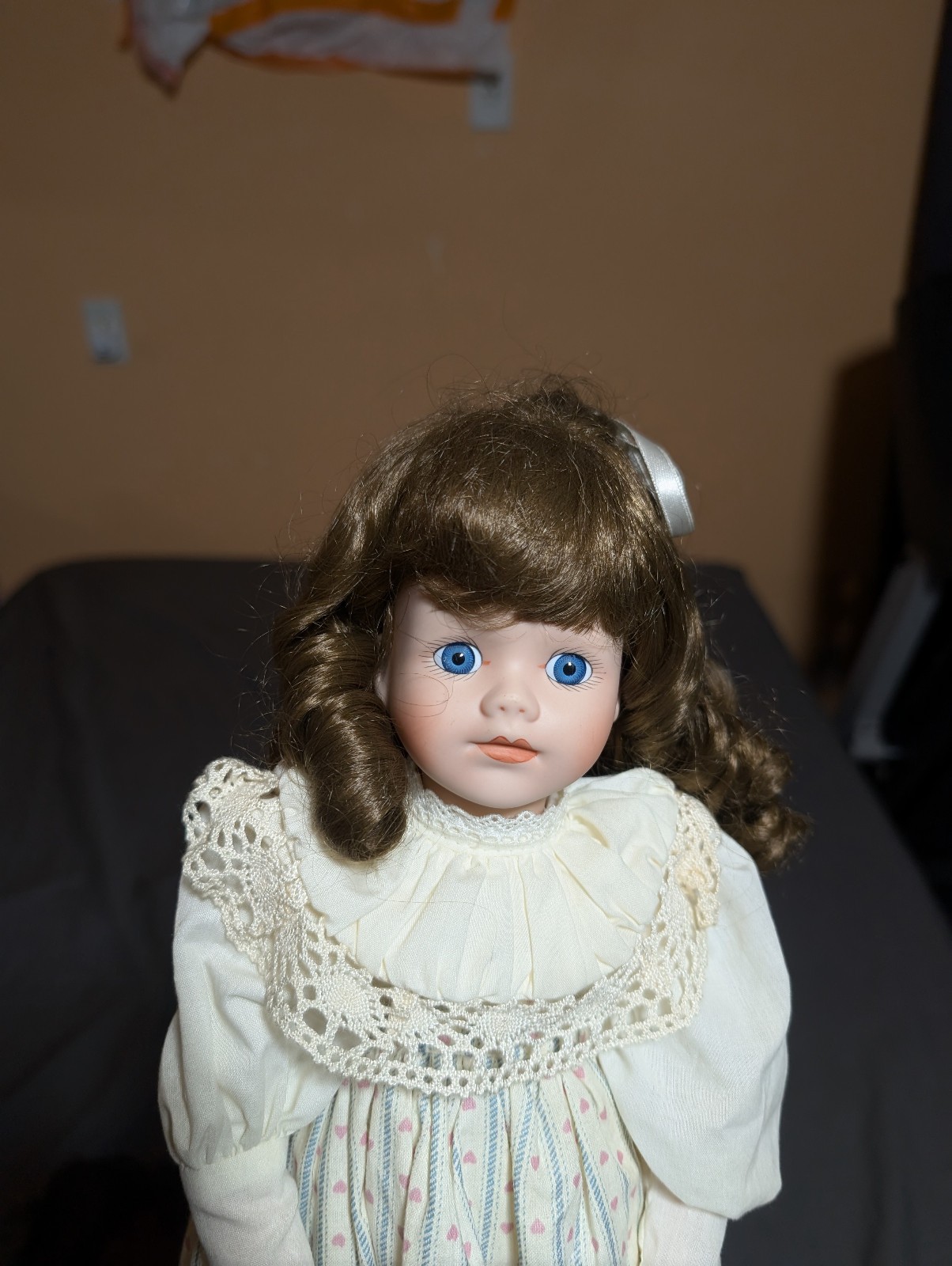 Vintage Wimbledon Collection 16” Porcelain Doll with brown hair and blue eyes
