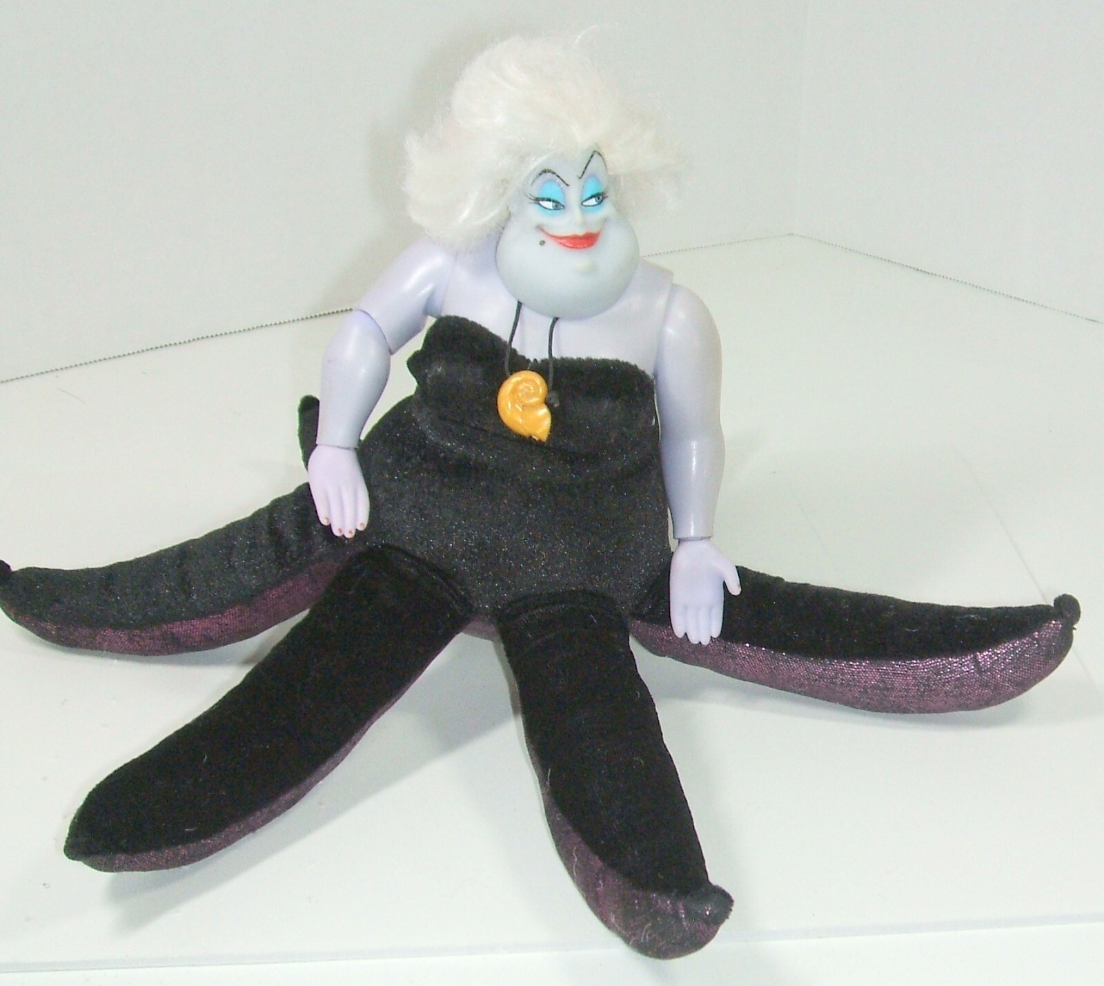 DISNEY STORE 11 inch Ursula Toy Plastic Body Fabric Tentacles Little Mermaid