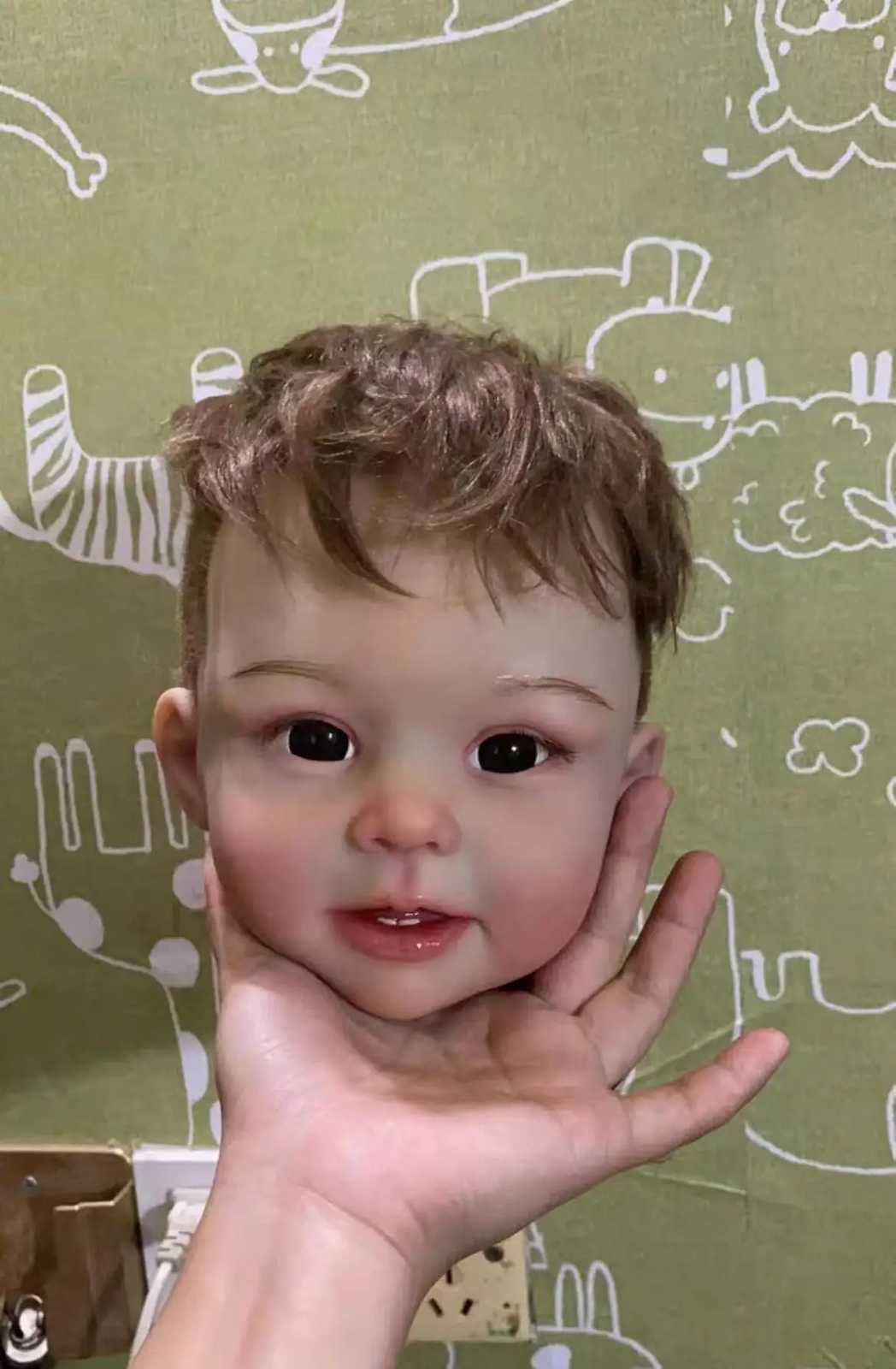 28″ Unassembled Reborn Baby Doll Kit Boy Artist Painted Hand-Rooted Hair DIY Toy