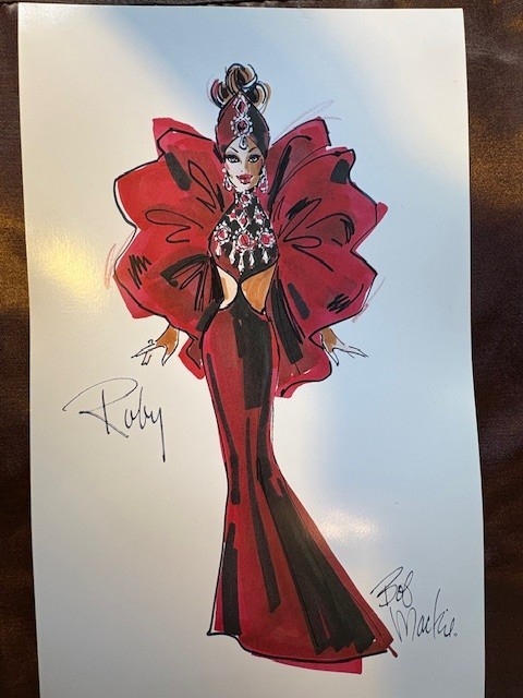 Vintage Barbie Ruby Radiance Bob Mackie Doll 15520 Jewel Essence Collection
