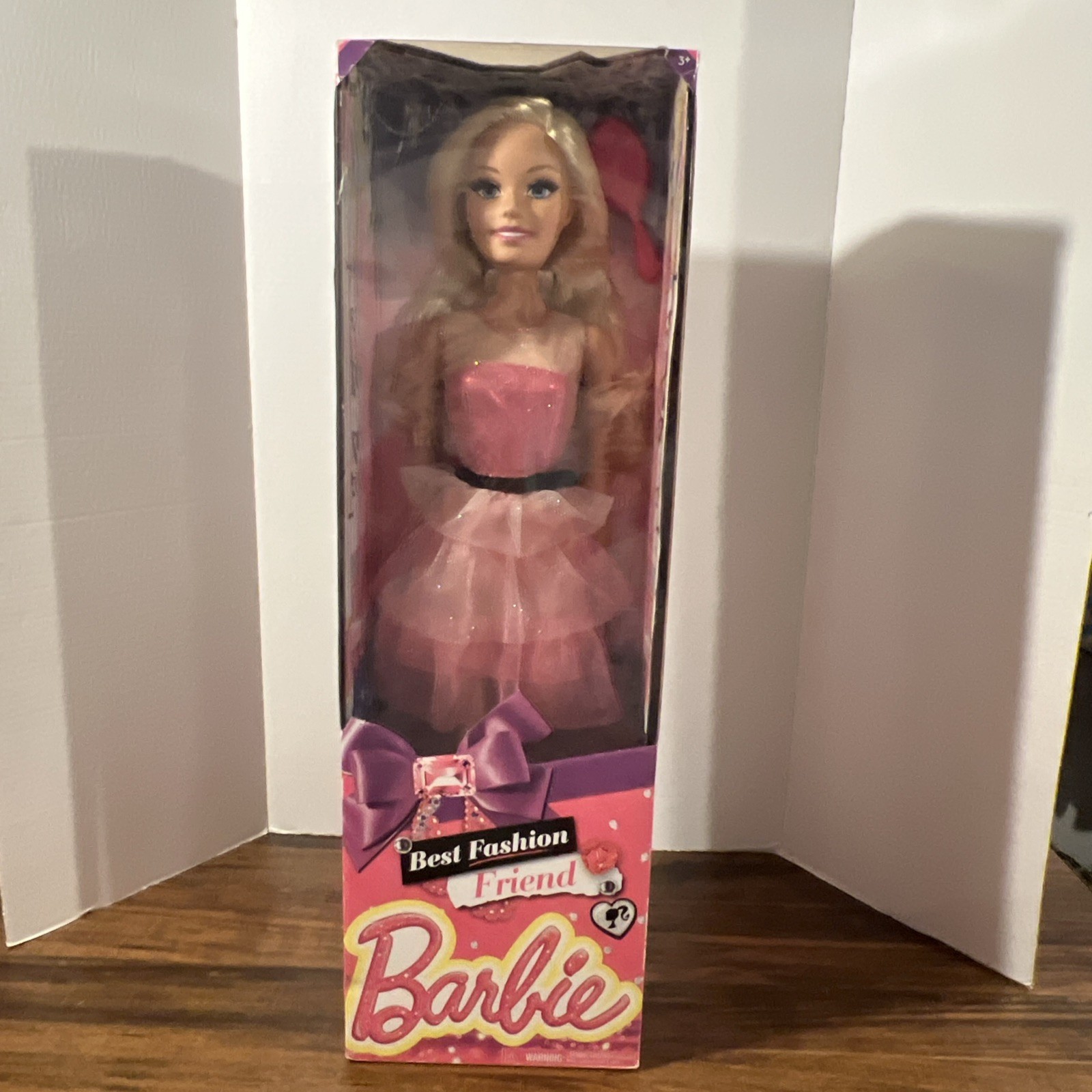 28 INCH BARBIE BEST FASHION FRIEND DOLL NEW IN BOX TALL BLONDE W/ PINK DRESS