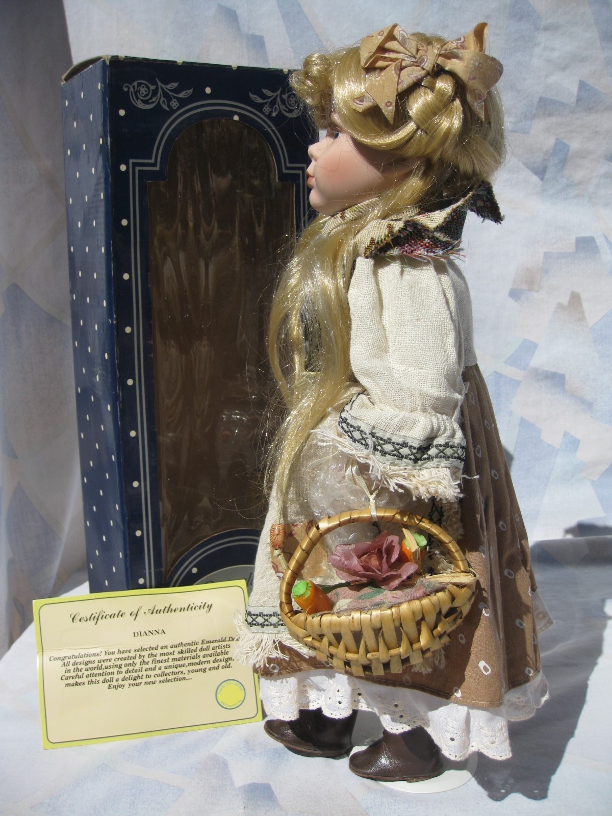 Emerald Collection “DIANNA” Hand Painted Porcelain Doll