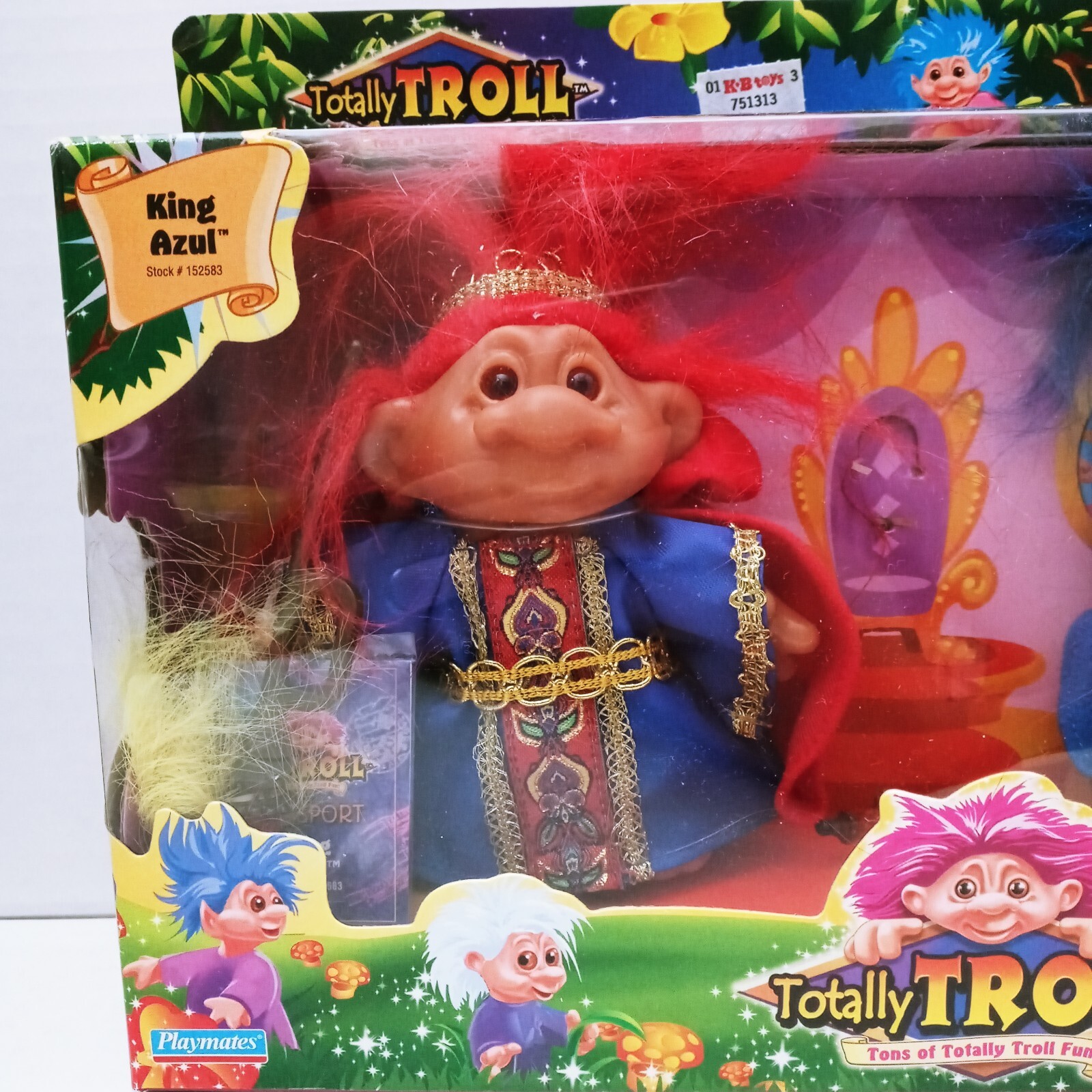 Totally Troll King Azul & Queen Ruby 2001 New in Package Vintage NOS Playmates