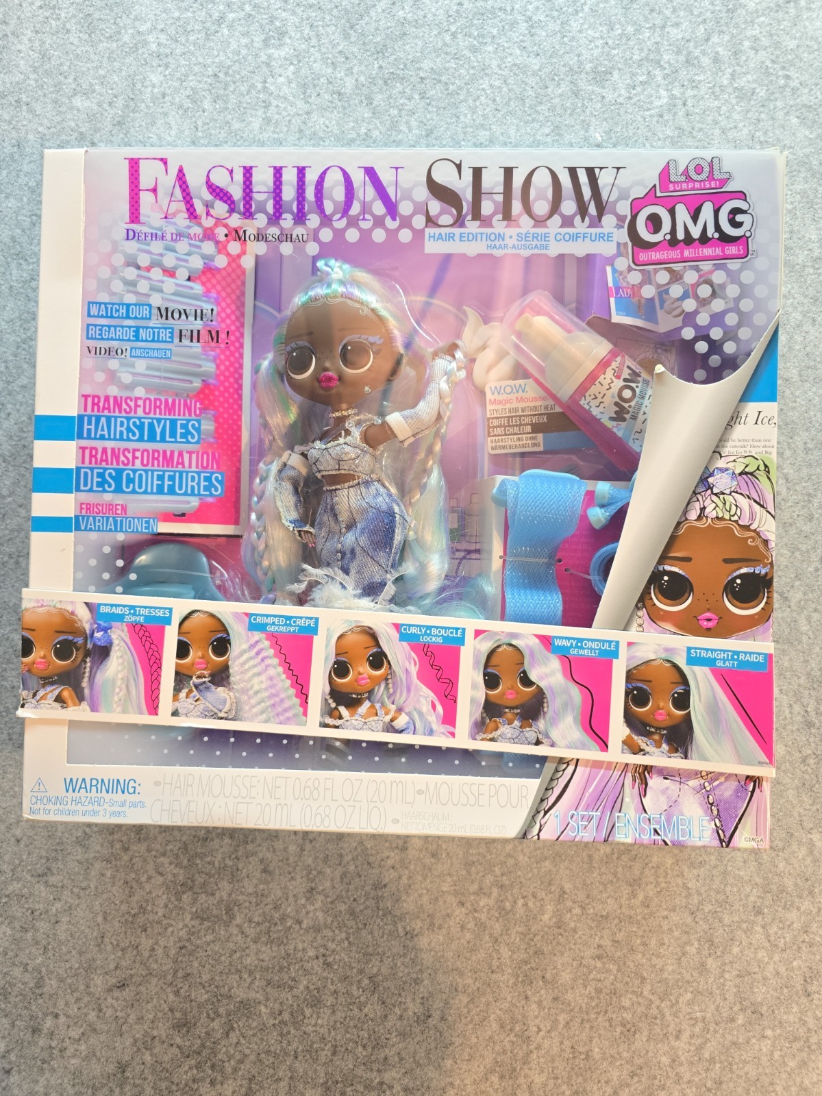 LOL Surprise OMG Fashion Show Hair Edition Lady Braids 10″ Full Set NEW