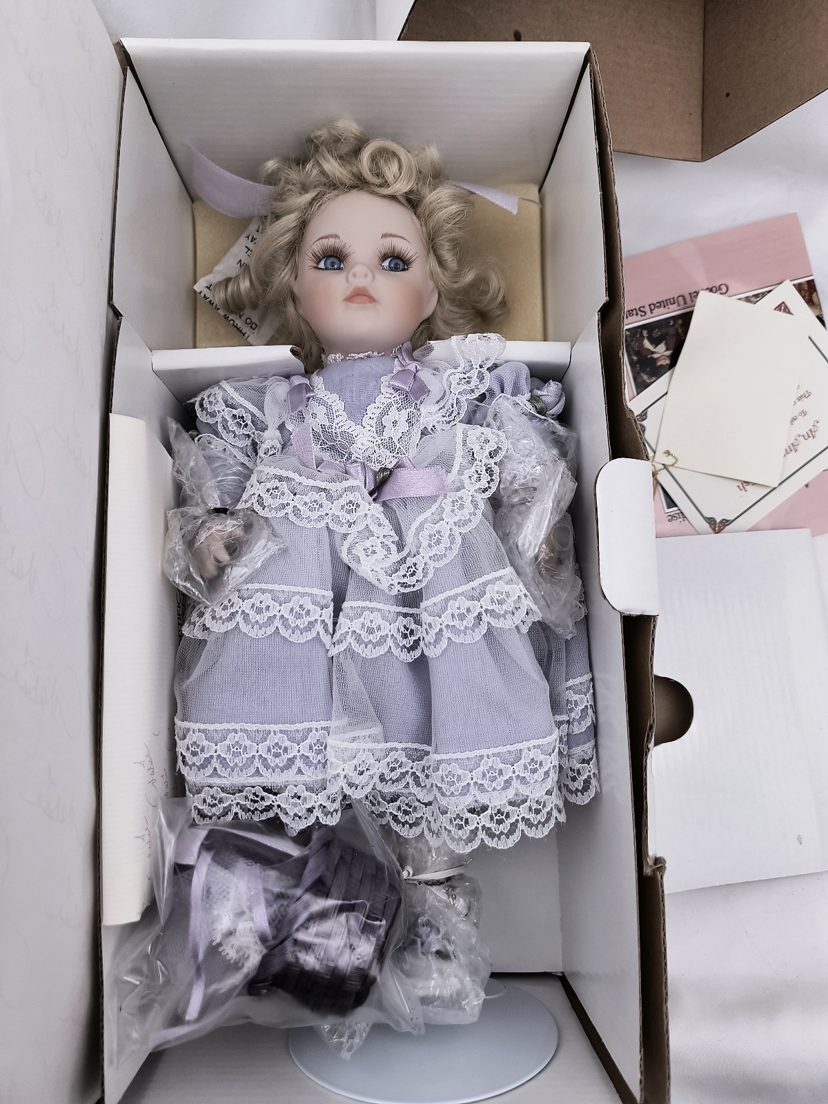 Marie Osmond “Lori Lavender” 11″ Sweet Sachet Doll in Box with COA & Bracelet