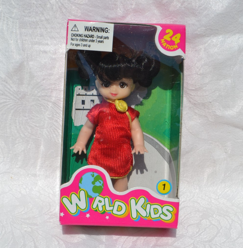 Vintage 90s World Kids Various Nations Mini 4” Fashion Doll KB Toys New