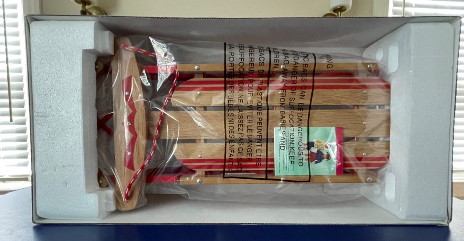 American Girl Emily’s Wooden Sled 2006 RETIRED New in Box