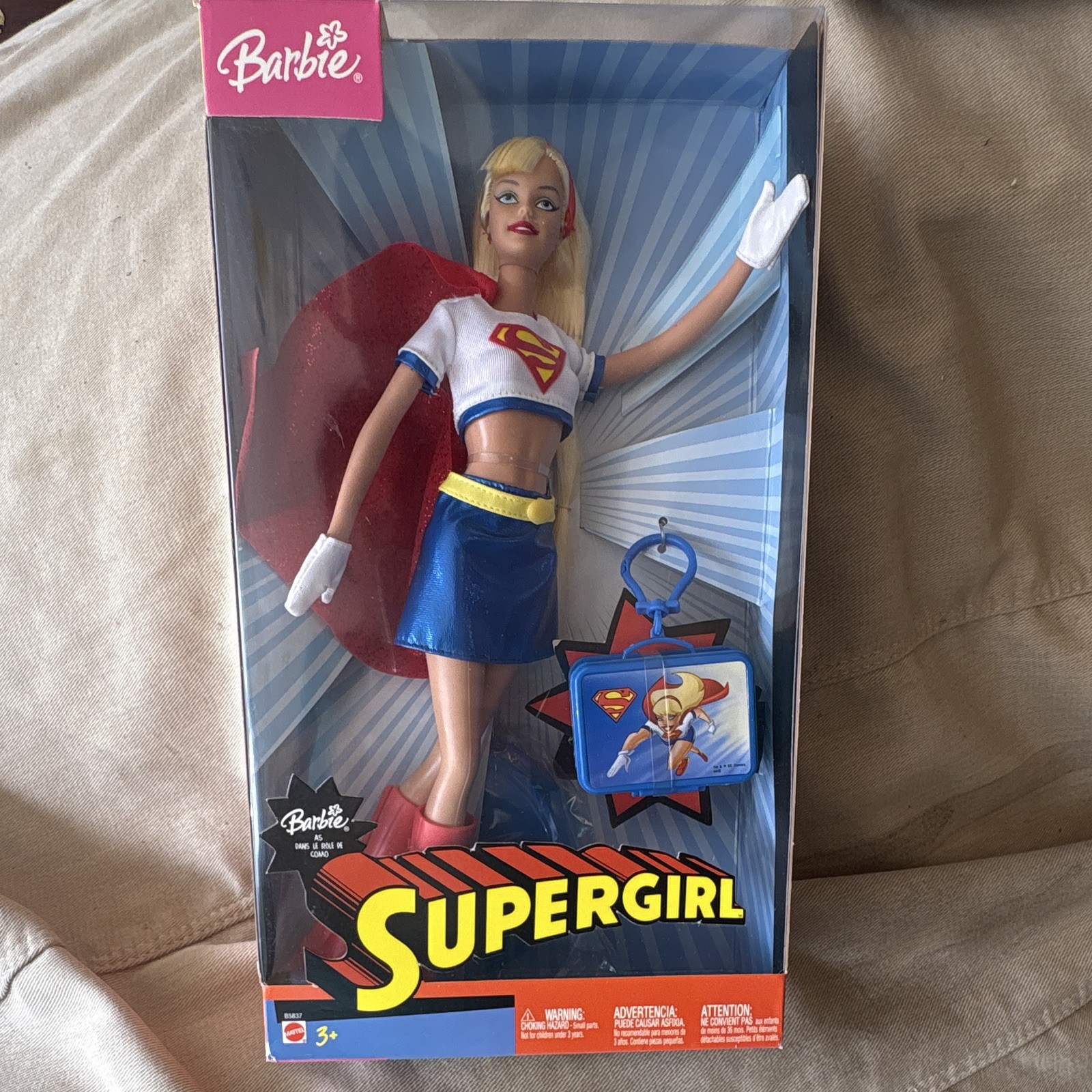 Mattel Barbie Supergirl DC Comics Fashion Doll 12in, Removable Clothes, Unopened
