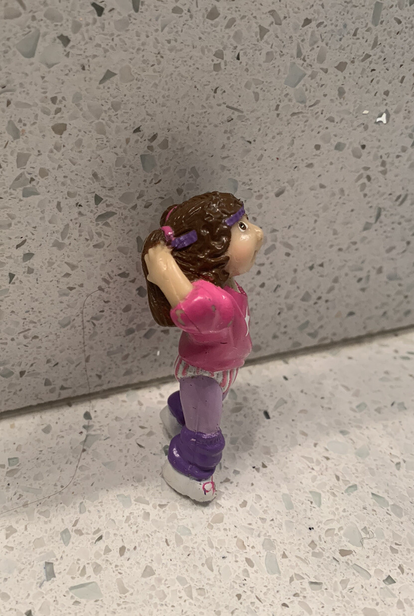 980s mini PVC cabbage patch kid, 3” Dancer Brinette