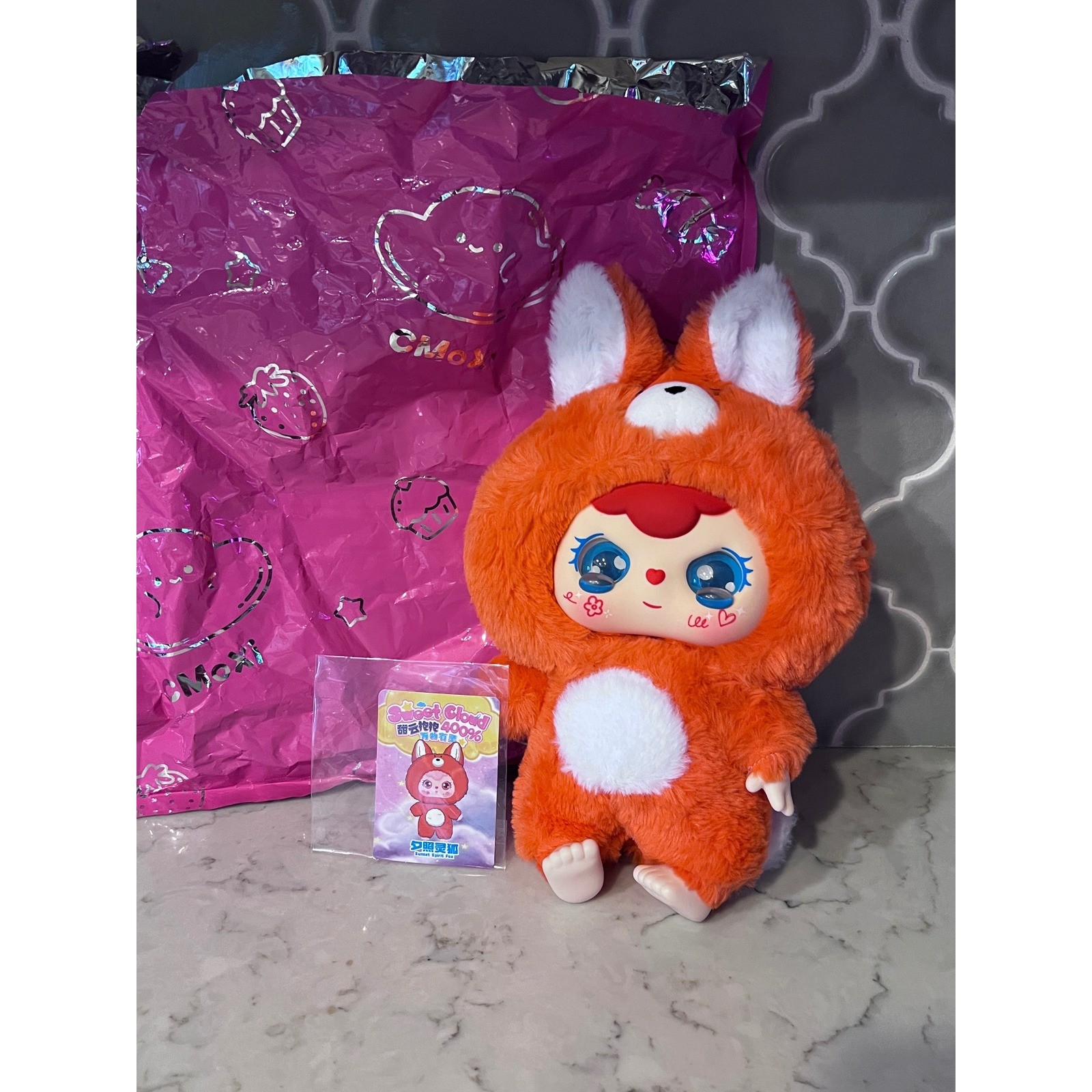 Baby Three 400% V1 Series Blind Box Plush Fox New open Package