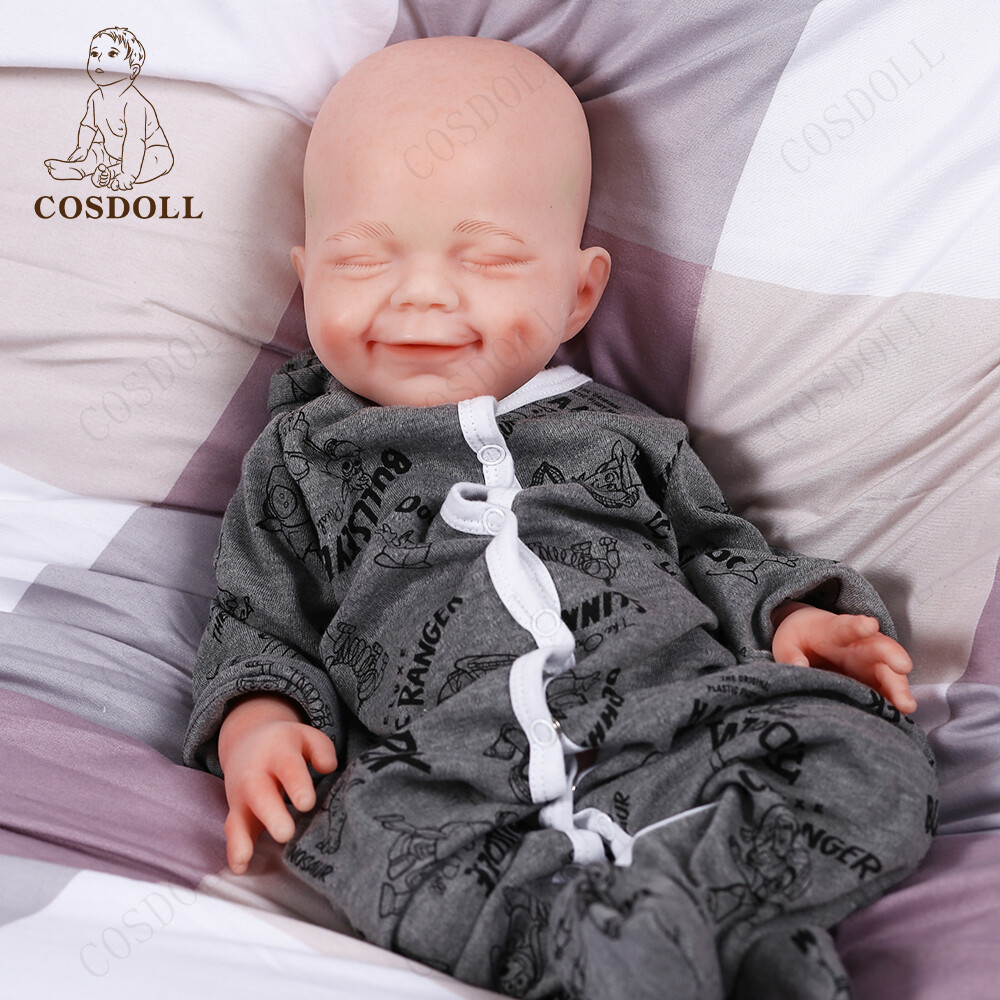 COSDOLL 18 in Full Body Silicone Reborn Baby Dolls 6.83 lb Reborn BOY Baby Doll