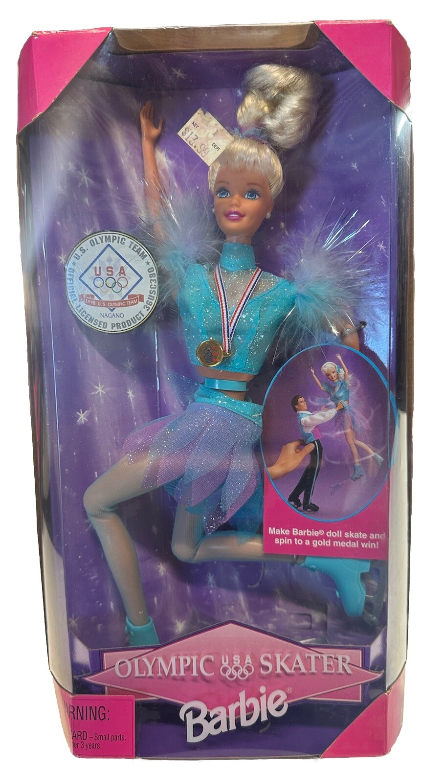 Olympic Skater Barbie Doll USA Olympics Mattel New Vintage 1997