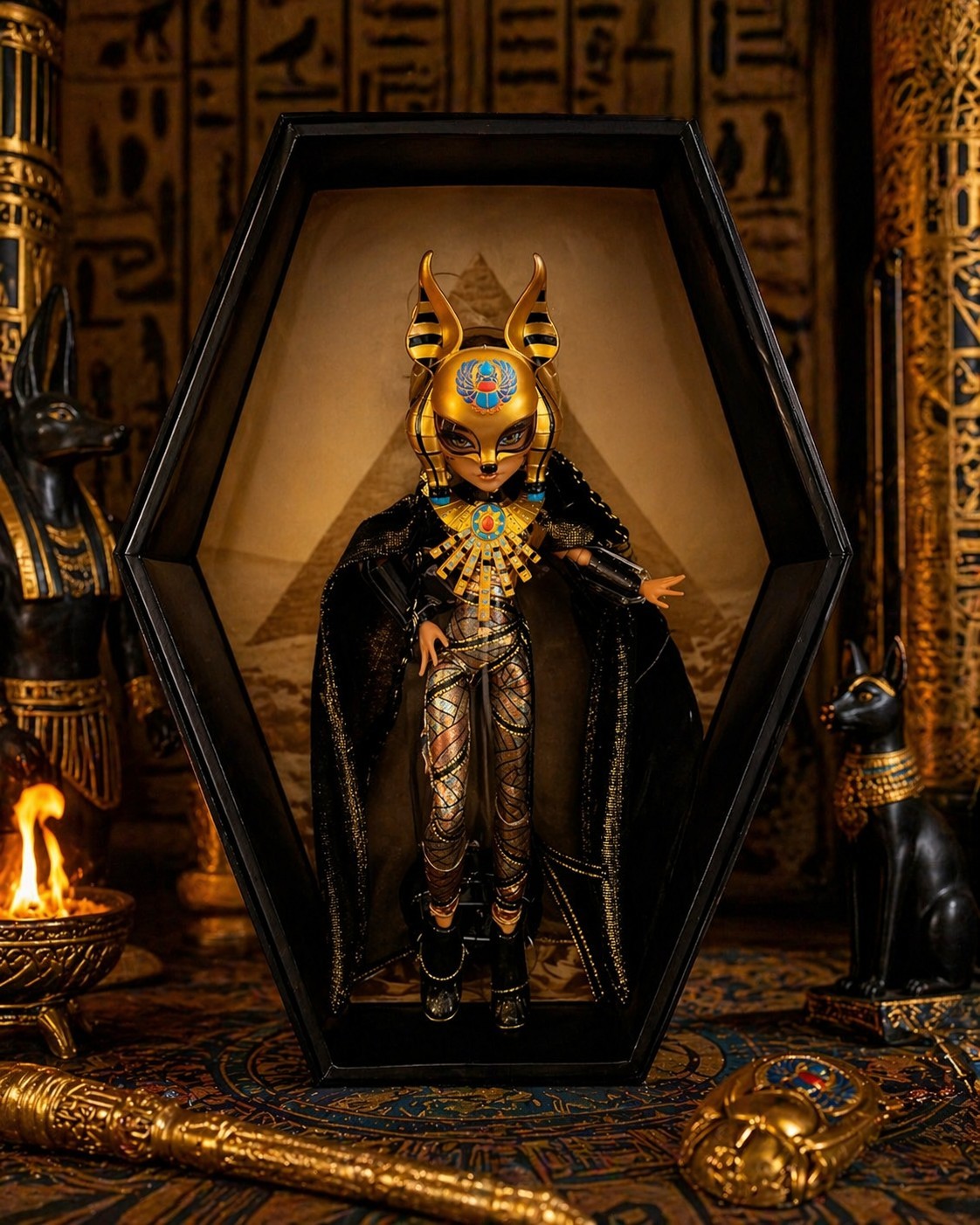 Mattel Creations Monster High Haunt Couture Midnight Runway Cleo De Nile Doll !