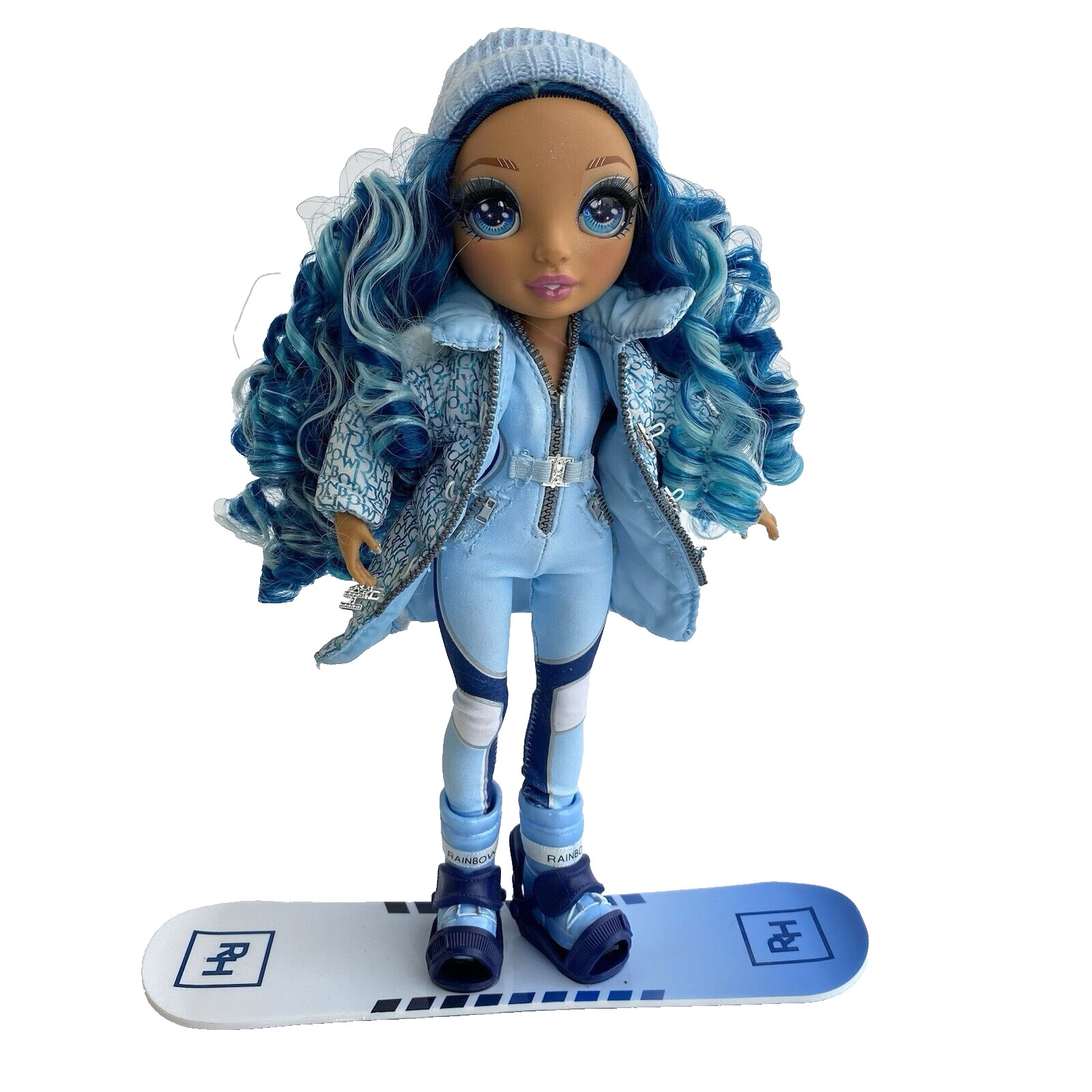 Rainbow High SKYLAR BRADSHAW Winter Break Doll 10.5″ Blue Hair Outfit Snowboard