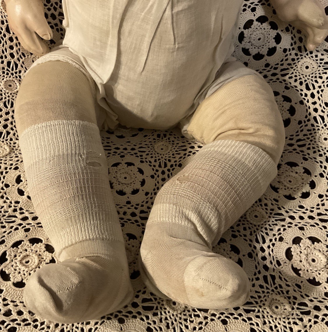 ANTIQUE COMPOSITION & CLOTH LIFE SIZE MANNEQUIN STORE DISPLAY BABY BOY DOLL RARE