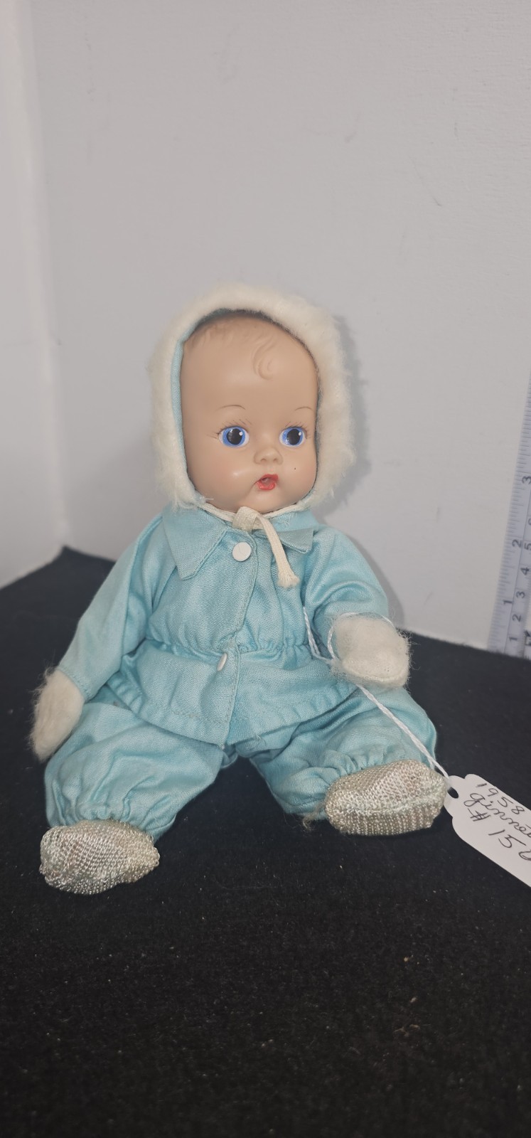 Vogue Ginnette Doll 8″ – Vintage 1958 Molded Head & Jointed Soft Plastic/Rubber