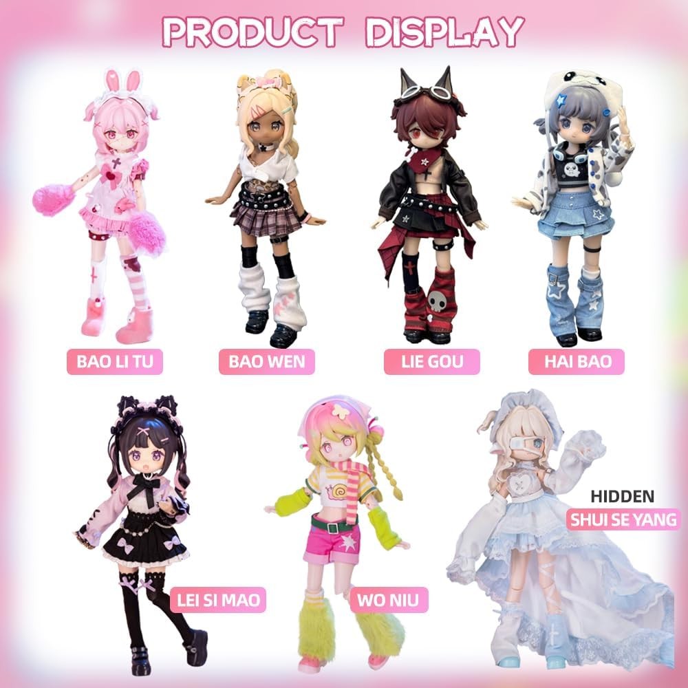CALEMBOU BJD Blind Box, Electronic Cute Pet Series 20cm Ball Jointed Doll, Cute