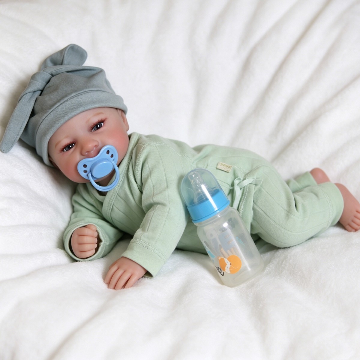 18″ Realistic Reborn Baby Doll Silicone Vinyl Newborn Dolls Handmade Xmas Gift