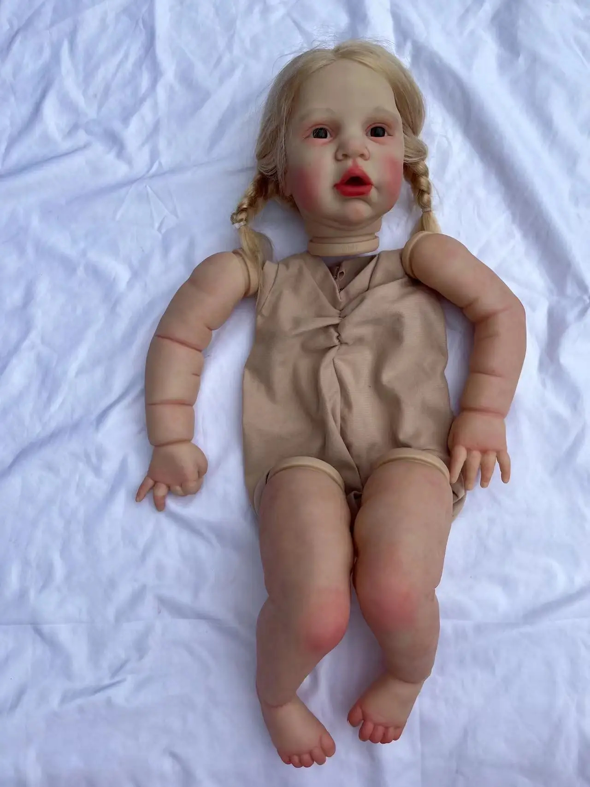 26in Toddler Girl Reborn Baby Doll Margot Rooted Hair Realistic DIY Painted Kits