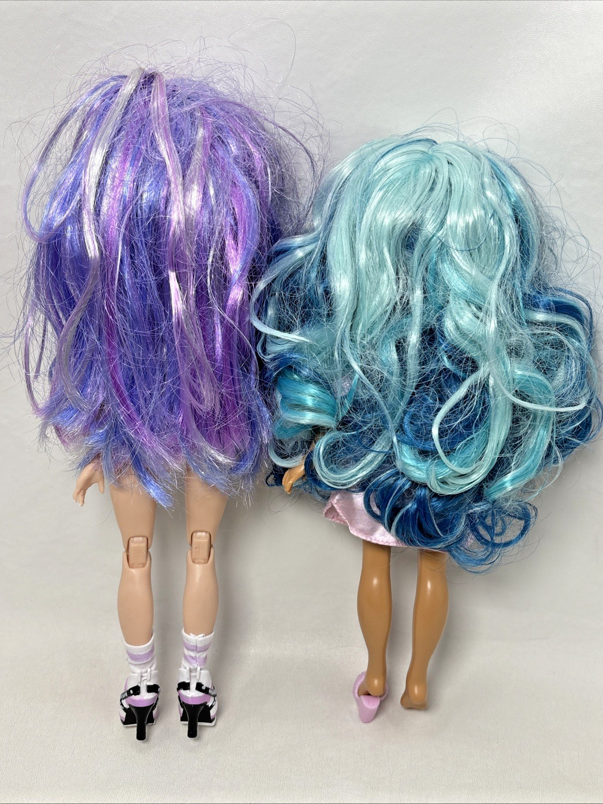 2 Rainbow High Dolls Cheer Violet Willow Purple Cheerleader Skylar Bradshaw Pjs