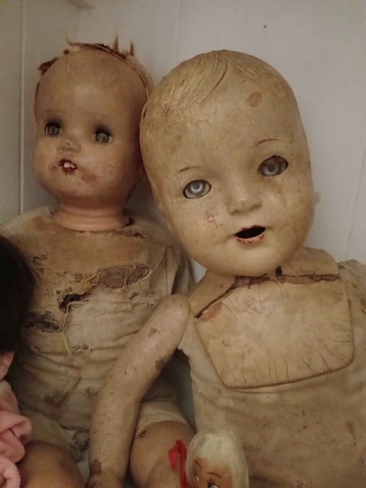 Vintage 1930-1939 Composition Cloth Play Dolls Blonde Caucasian Lot
