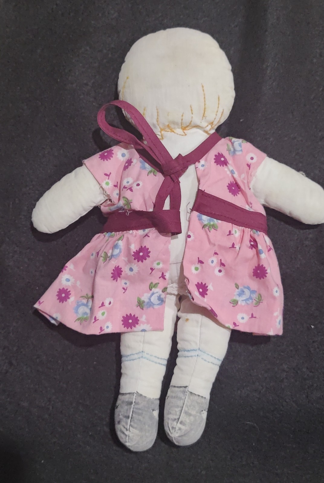 2X’s Vintage Dolls /Embroidered Face / All Fabric / Very Old / Rare Fine