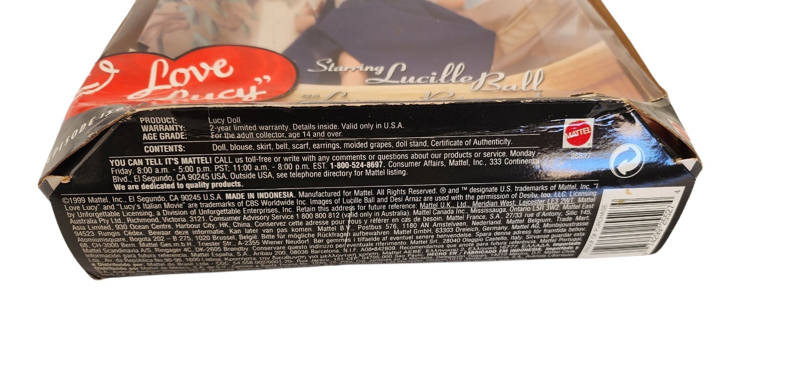 1999 I Love Lucy “Lucy’s Italian Movie” Barbie Mattel 25527 Episode 150 NIB