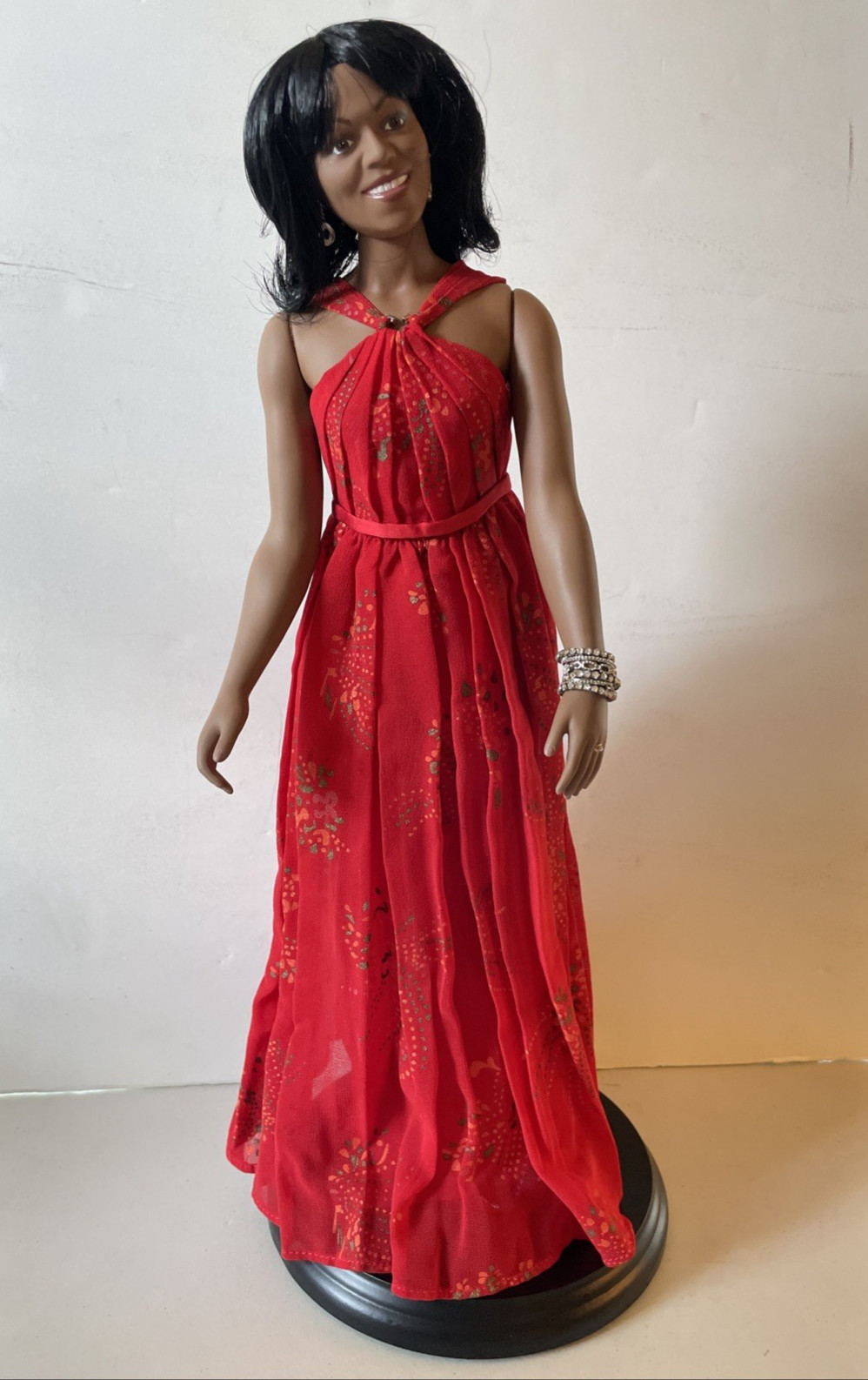 THE DANBURY MINT Michelle Obama The Inaugural Ball Red Dress Collectible Doll