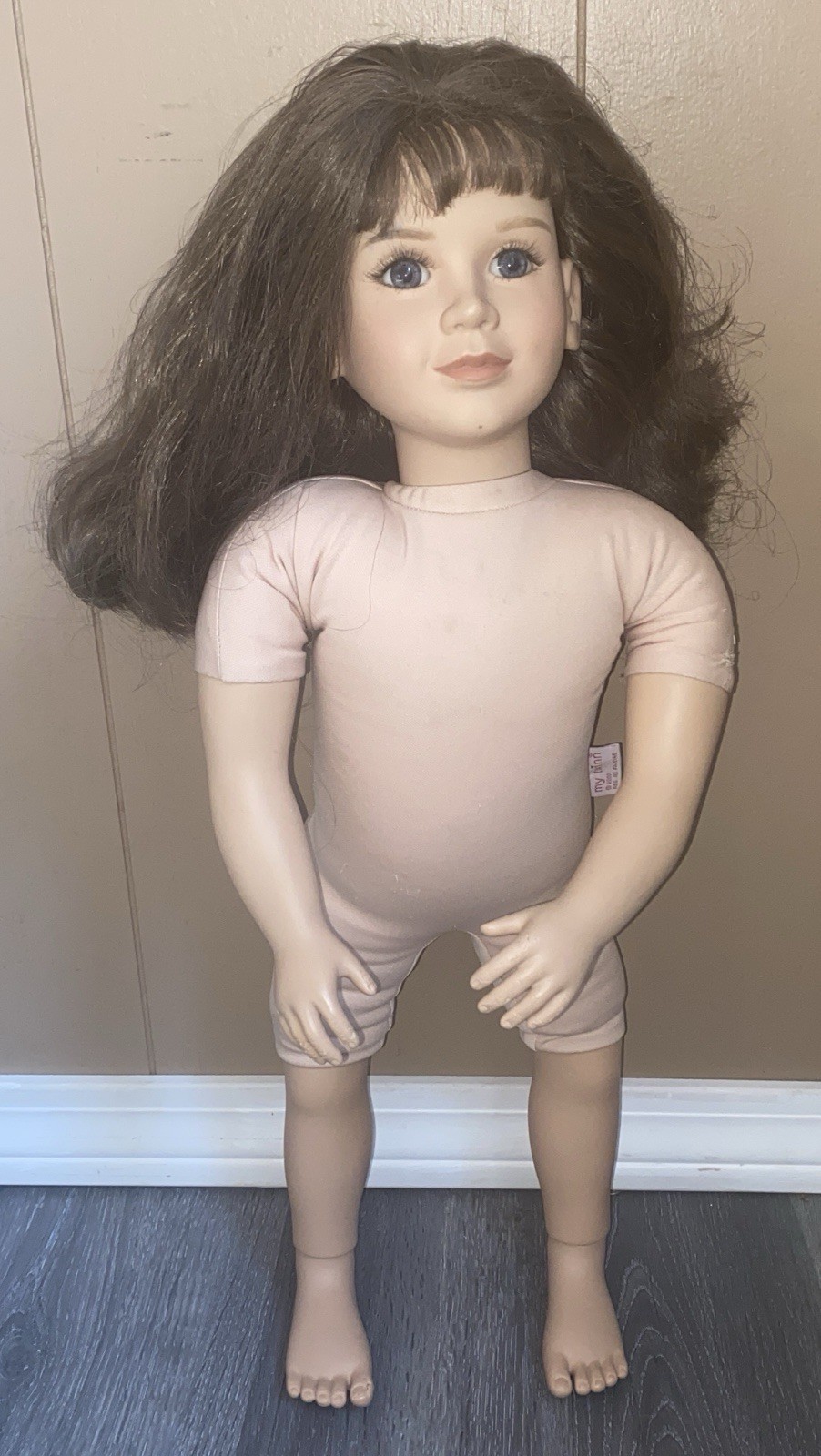 Vintage MY TWINN 23″ Poseable Doll Brown Hair Blue Eyes TLC