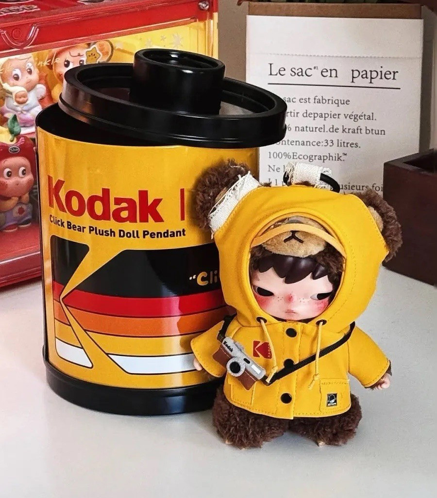Authentic Hirono Kodak Bear Plush Doll Pendant