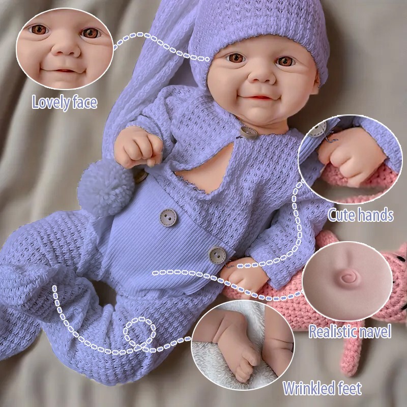 16.5” solid silicone doll silicone reborn doll silicone girl doll toys gifts