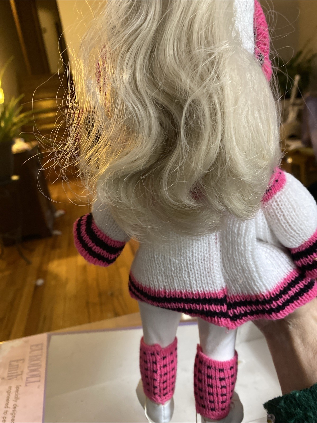 Eurodoll Emily Lucky Bell Doll in original box 14” Blonde Hair Blue Eyes Outfit