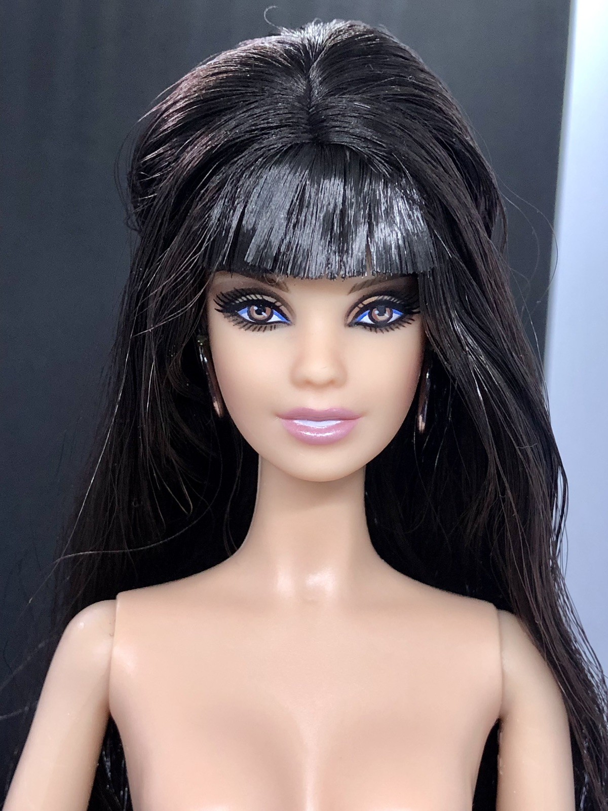 2009 Harley Davidson Barbie Doll Model Muse Body Piercing Bangs for OOAK Repaint