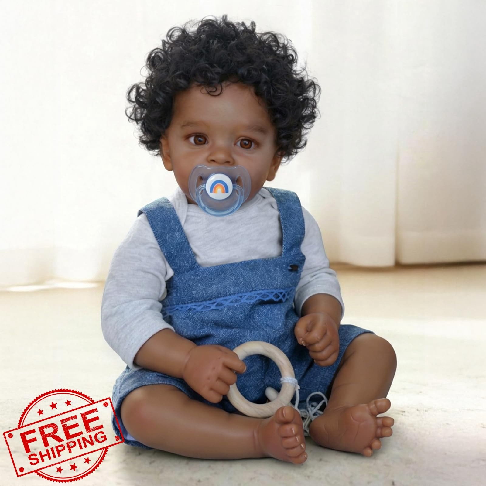 KSBD Realistic Reborn Baby Dolls Black Boy – 18 Inch Real Life Newborn Africa…
