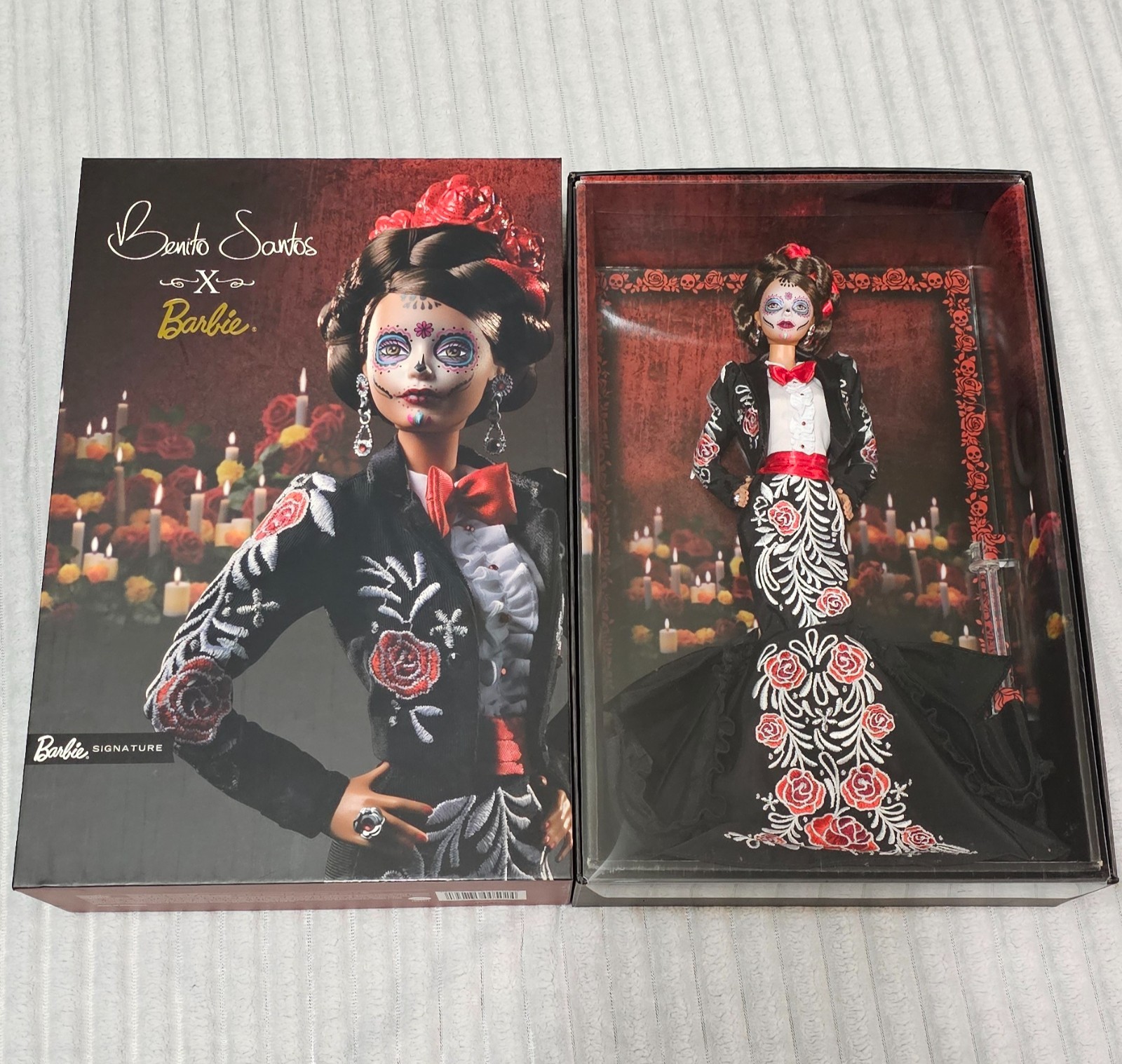 Benito Santos X Dia De Los Muertos Collec Barbie Doll Catrina Black Charro Dress