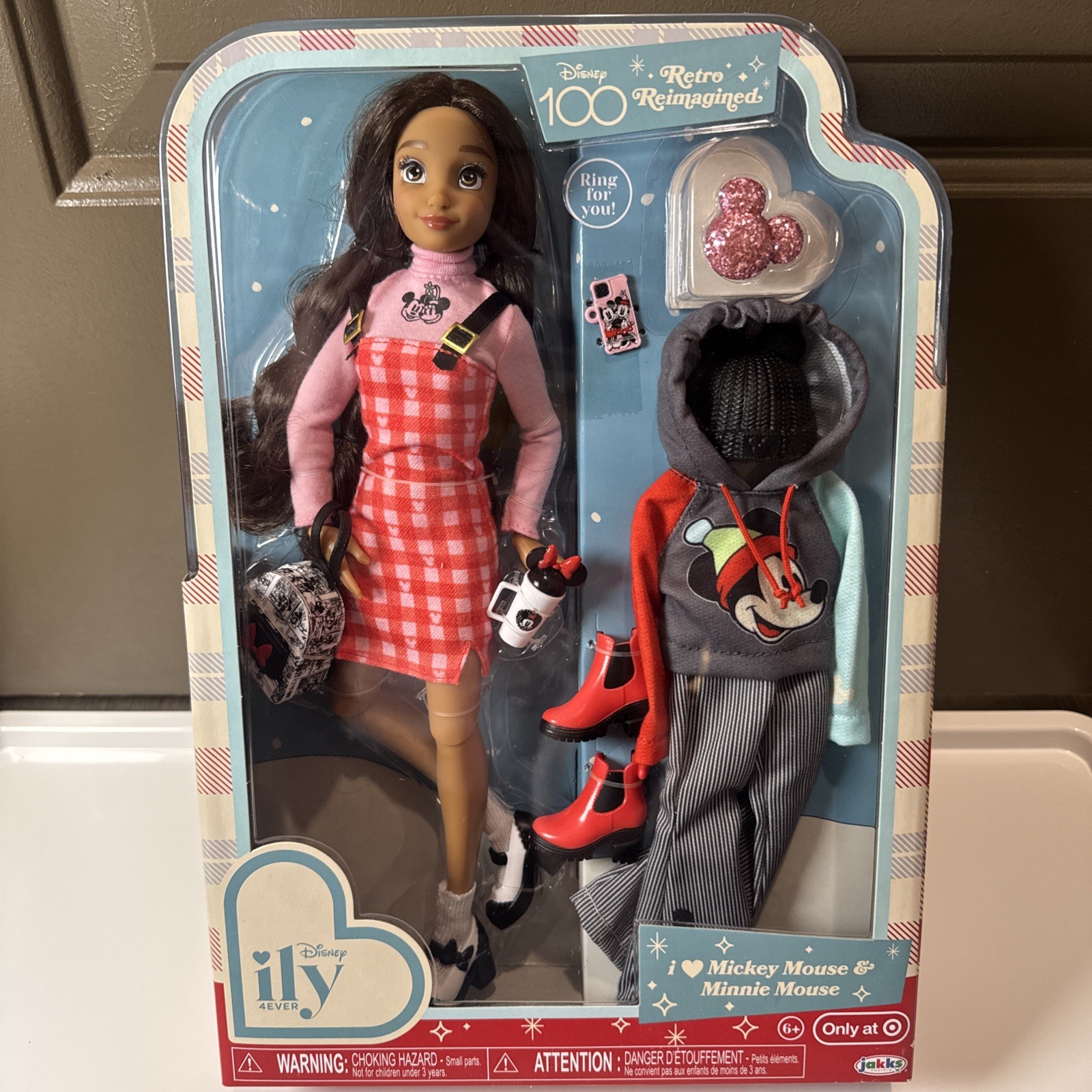 Disney ILY 4ever I ❤️ Mickey & Minnie Mouse Retro 100 Fashion Doll ~ NIB