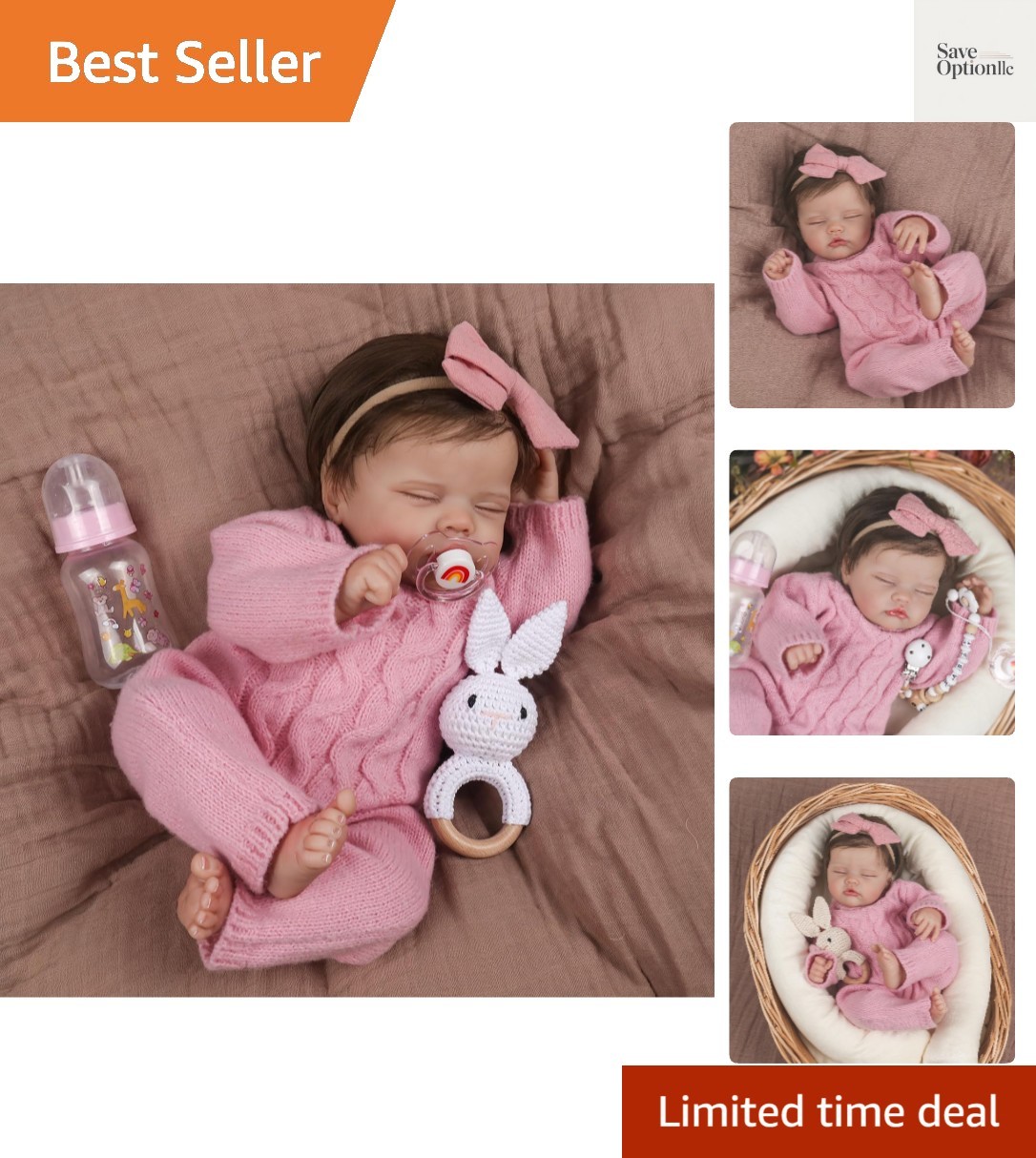 Realistic Reborn Baby Dolls – 18-Inch Real Life Sleeping Newborn Girl, Lifeli…