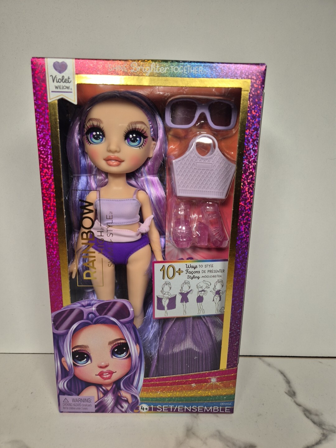 Rainbow High Swim & Style Violet Fashion Toy Doll for Boys and Girls Accessories