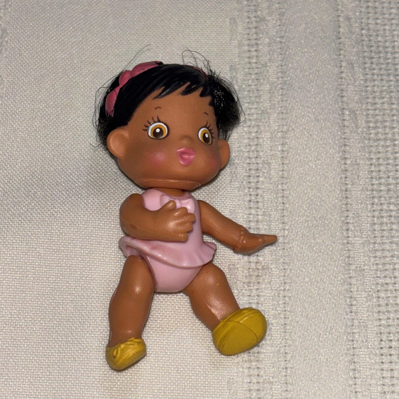Vintage 1994 Kenner Baby Buddies Dark Brunette Doll Girl Pigtails Jointed Figure