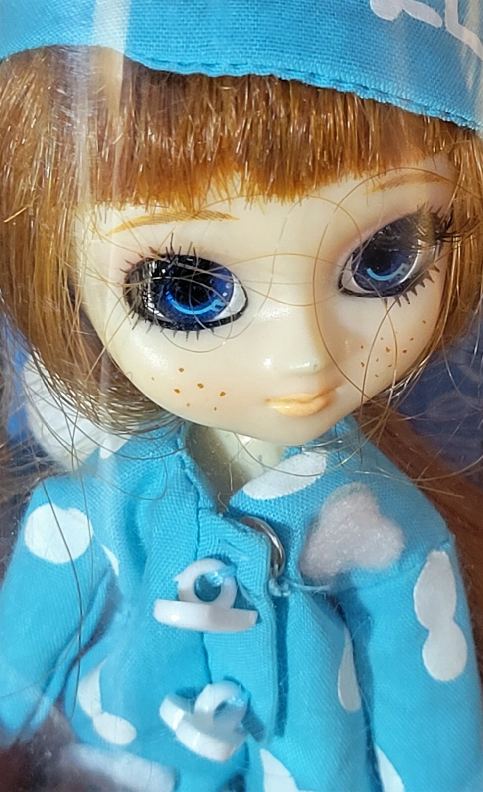 Jun Planning Little Pullip Doll Sleepy Time Riletto Red Hair Blue Eyes Pajamas